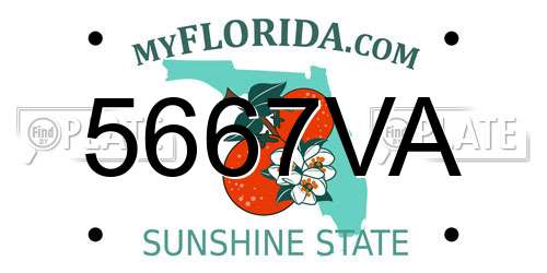 5667VA Florida License Plate