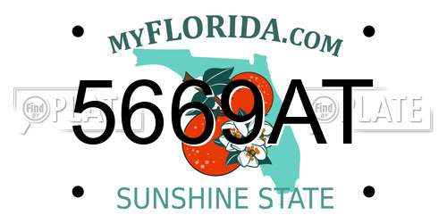 5669AT Florida License Plate