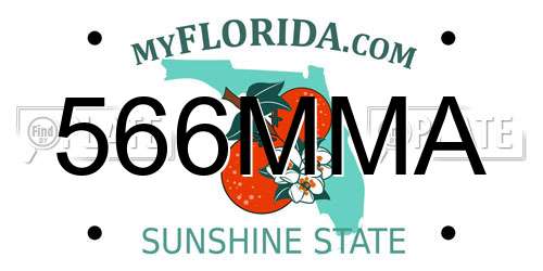 566MMA Florida License Plate