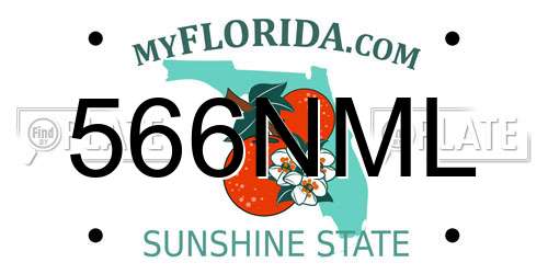 566NML Florida License Plate