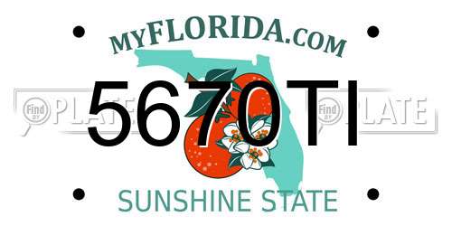 5670TI Florida License Plate