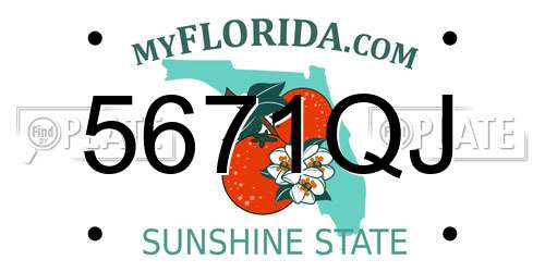 5671QJ Florida License Plate