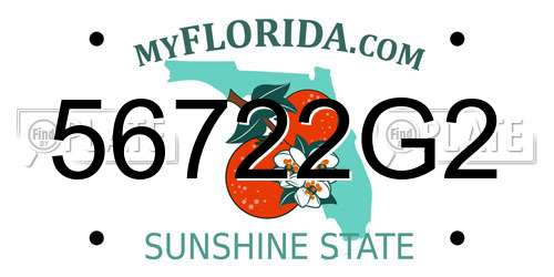 56722G2 Florida License Plate