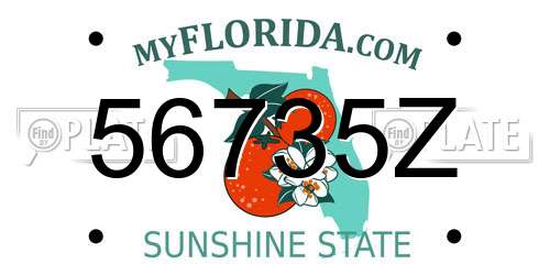 56735Z Florida License Plate
