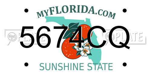 5674CQ Florida License Plate