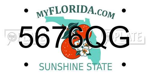 5676QG Florida License Plate