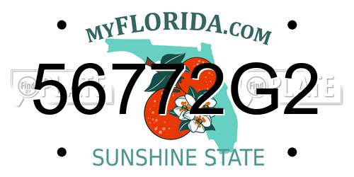 56772G2 Florida License Plate