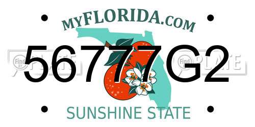 56777G2 Florida License Plate