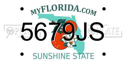5679JS Florida License Plate