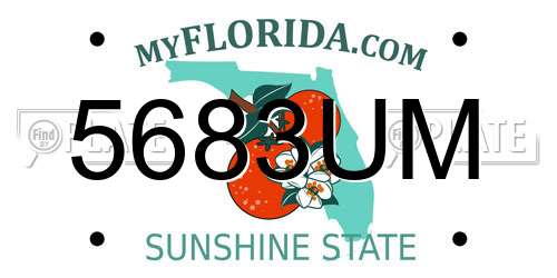 5683UM Florida License Plate