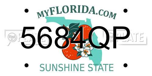 5684QP Florida License Plate