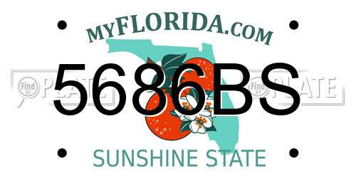5686BS Florida License Plate