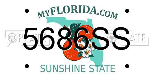 5686SS Florida License Plate