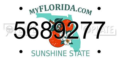 5689277 Florida License Plate