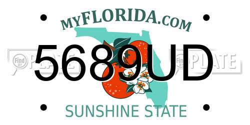 5689UD Florida License Plate