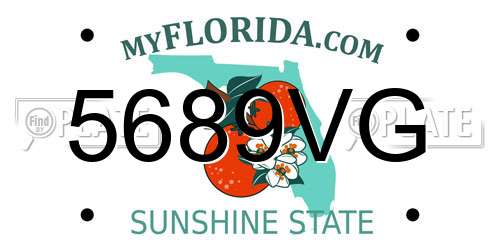 5689VG Florida License Plate
