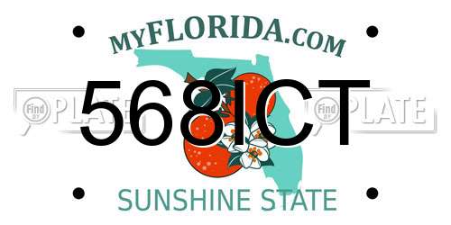 568ICT Florida License Plate