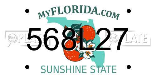 568L27 Florida License Plate