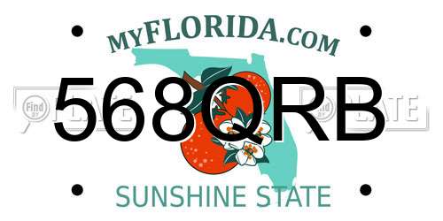 568QRB Florida License Plate