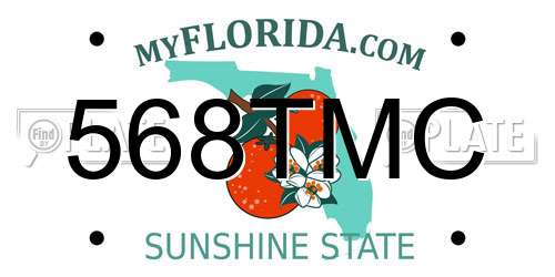 568TMC Florida License Plate