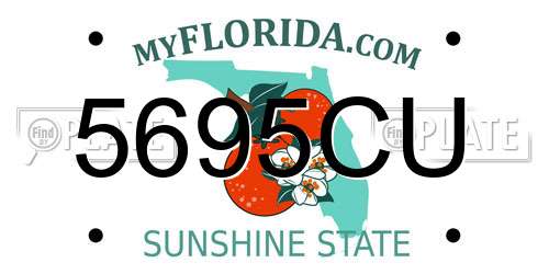 5695CU Florida License Plate