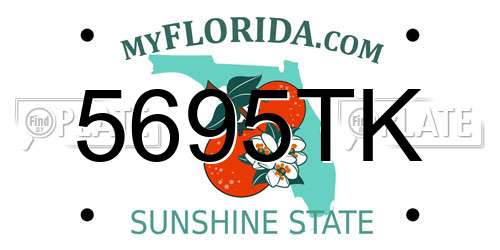 5695TK Florida License Plate