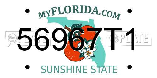 56967T1 Florida License Plate
