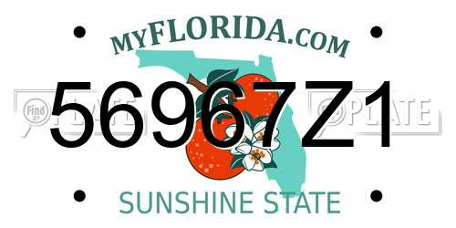 56967Z1 Florida License Plate