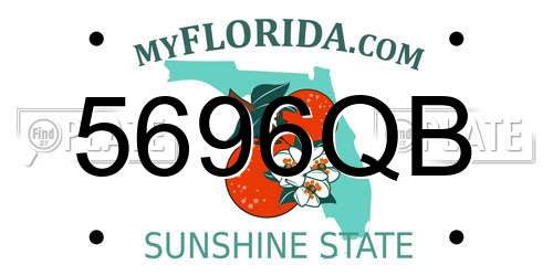 5696QB Florida License Plate