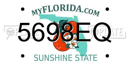 5698EQ Florida License Plate