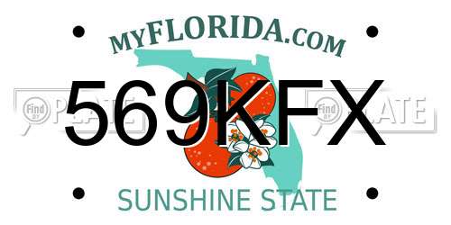 569KFX Florida License Plate
