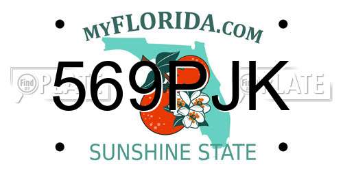 569PJK Florida License Plate