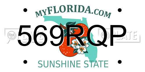 569RQP Florida License Plate