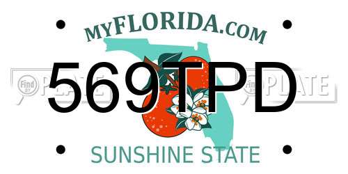 569TPD Florida License Plate