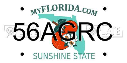 56AGRC Florida License Plate