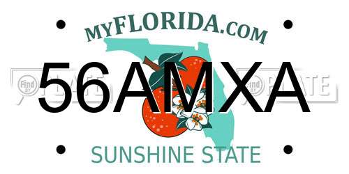 56AMXA Florida License Plate