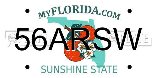 56ARSW Florida License Plate