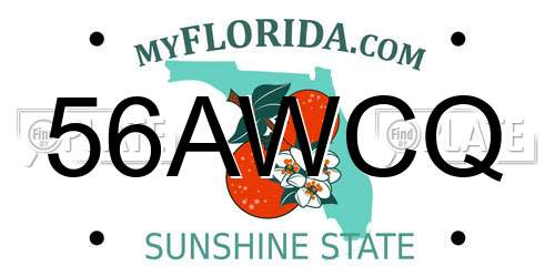 56AWCQ Florida License Plate