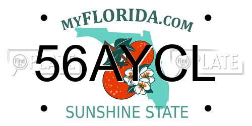 56AYCL Florida License Plate