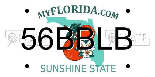 56BBLB Florida License Plate