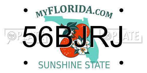 56BJRJ Florida License Plate