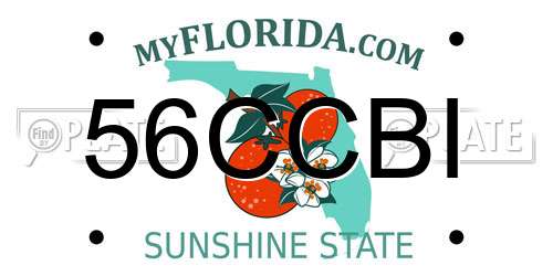 56CCBI Florida License Plate