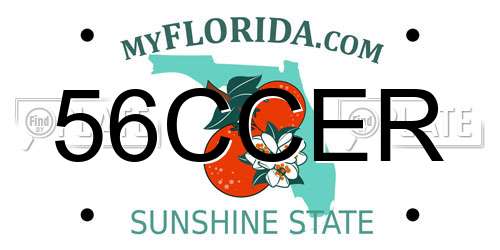 56CCER Florida License Plate