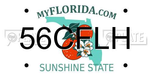 56CFLH Florida License Plate