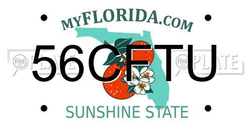 56CFTU Florida License Plate