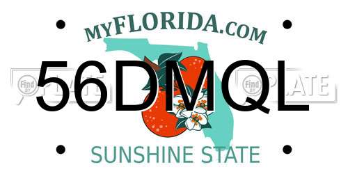 56DMQL Florida License Plate
