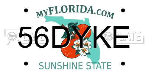 56DYKE Florida License Plate