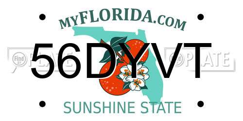 56DYVT Florida License Plate