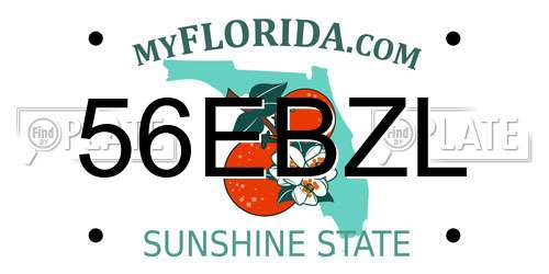 56EBZL Florida License Plate