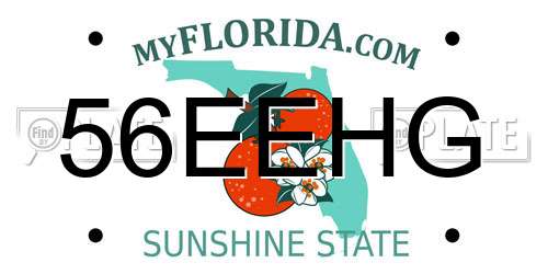 56EEHG Florida License Plate